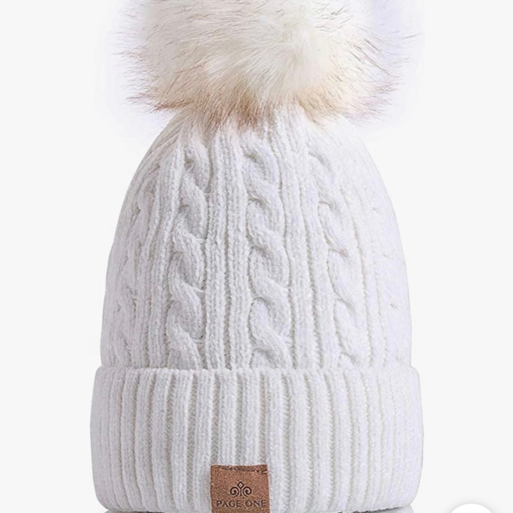 Page One Winter Pom Pom Beanie Hat